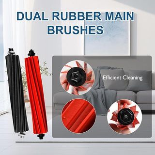 Dành cho Roborock Q8 Max / Q8 Max + / Q5 Pro / Q5 Pro + Bộ phụ kiện – Bàn chải chính, Bàn chải bên, Bộ lọc HEPA, Bộ thay thế túi đựng bụi và vải lau nhà