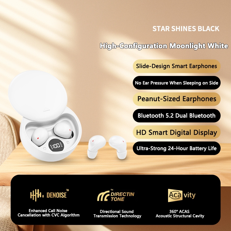Y18 Tai nghe Bluetooth mới không đau khi ngủ trong tai