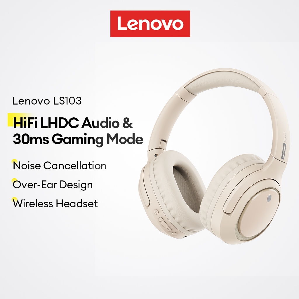Tai nghe Bluetooth Lenovo LS103 và Tai nghe chơi game không dây có độ trễ và khử tiếng ồn siêu thấp cộng với âm thanh nổi HiFi
