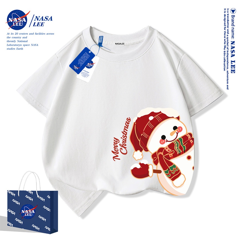 💥 Xu hướng hot 2025 💥 Áo thun Giáng Sinh cho trẻ em NASA  họa tiết thời trang Giáng Sinh — 100% cotton — Unisex — Giao hàng ngay