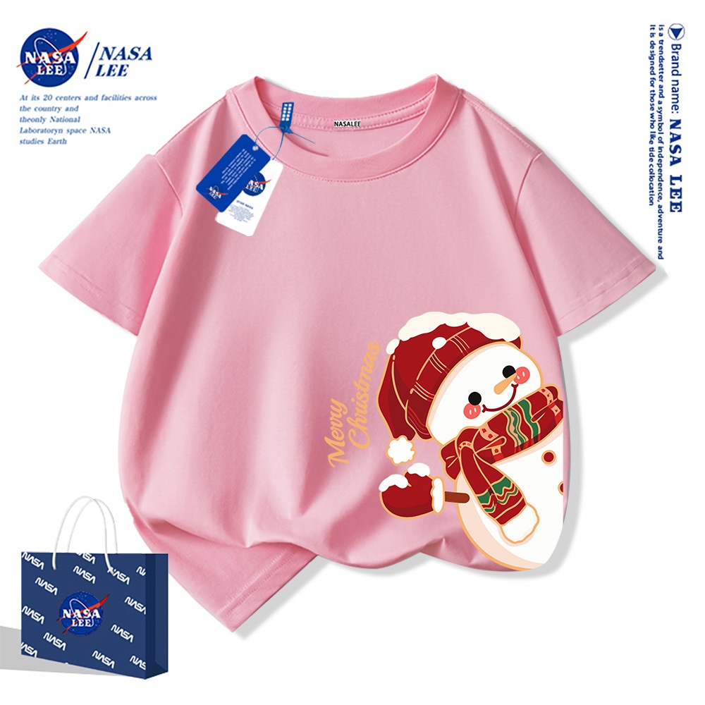💥 Xu hướng hot 2025 💥 Áo thun Giáng Sinh cho trẻ em NASA  họa tiết thời trang Giáng Sinh — 100% cotton — Unisex — Giao hàng ngay