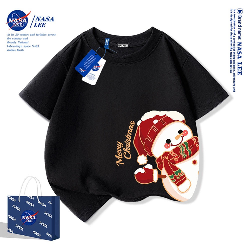 💥 Xu hướng hot 2025 💥 Áo thun Giáng Sinh cho trẻ em NASA  họa tiết thời trang Giáng Sinh — 100% cotton — Unisex — Giao hàng ngay