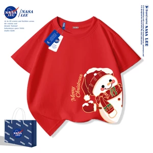 💥 Xu hướng hot 2025 💥 Áo thun Giáng Sinh cho trẻ em NASA họa tiết thời trang Giáng Sinh — 100% cotton — Unisex — Giao hàng ngay