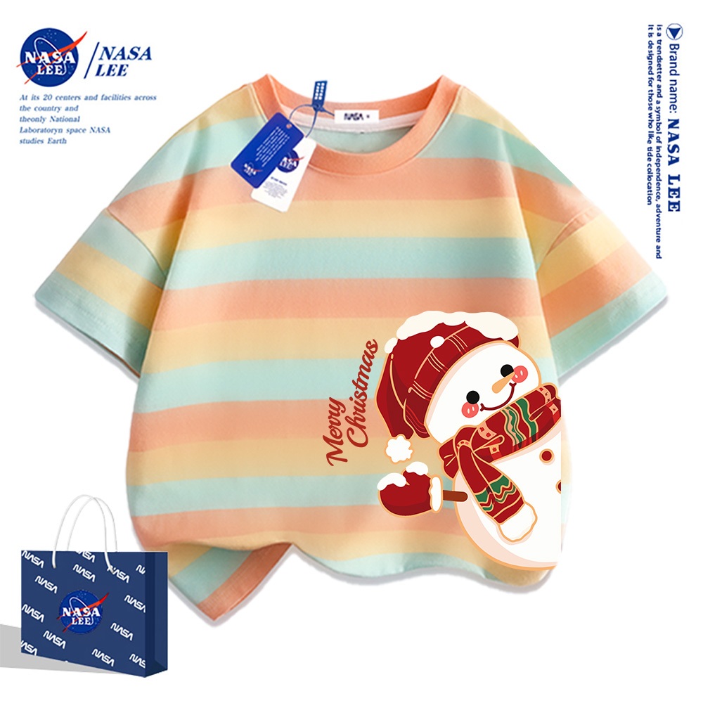 💥 Xu hướng hot 2025 💥 Áo thun Giáng Sinh cho trẻ em NASA  họa tiết thời trang Giáng Sinh — 100% cotton — Unisex — Giao hàng ngay
