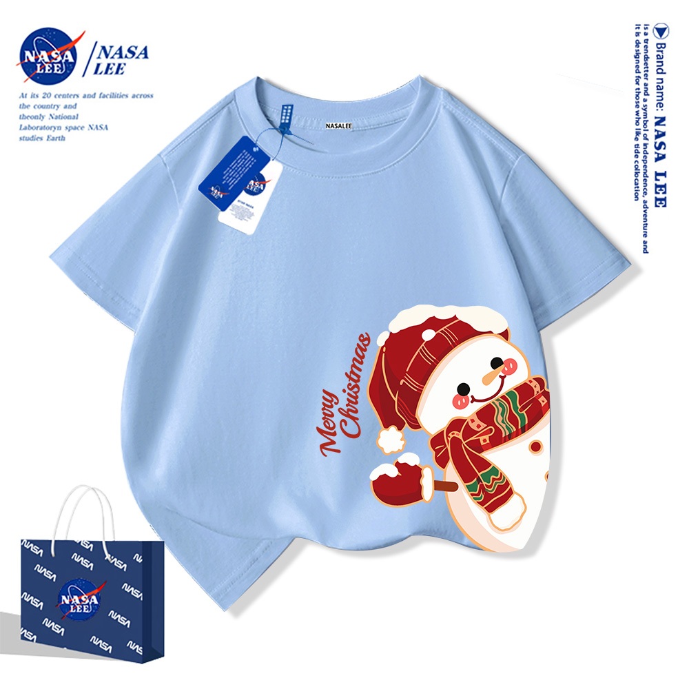 💥 Xu hướng hot 2025 💥 Áo thun Giáng Sinh cho trẻ em NASA  họa tiết thời trang Giáng Sinh — 100% cotton — Unisex — Giao hàng ngay