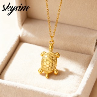Mặt dây chuyền rùa SKYRIM chủ đề đại dương, trang sức thép không gỉ thời trang nam nữ