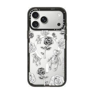 Từ Tính Không Dây Cho iPhone 17 16 15 14 13 12 11 Pro Max Plus Gấu Và Hoa Hồng Acrylic Cứng PC Ốp điện thoại