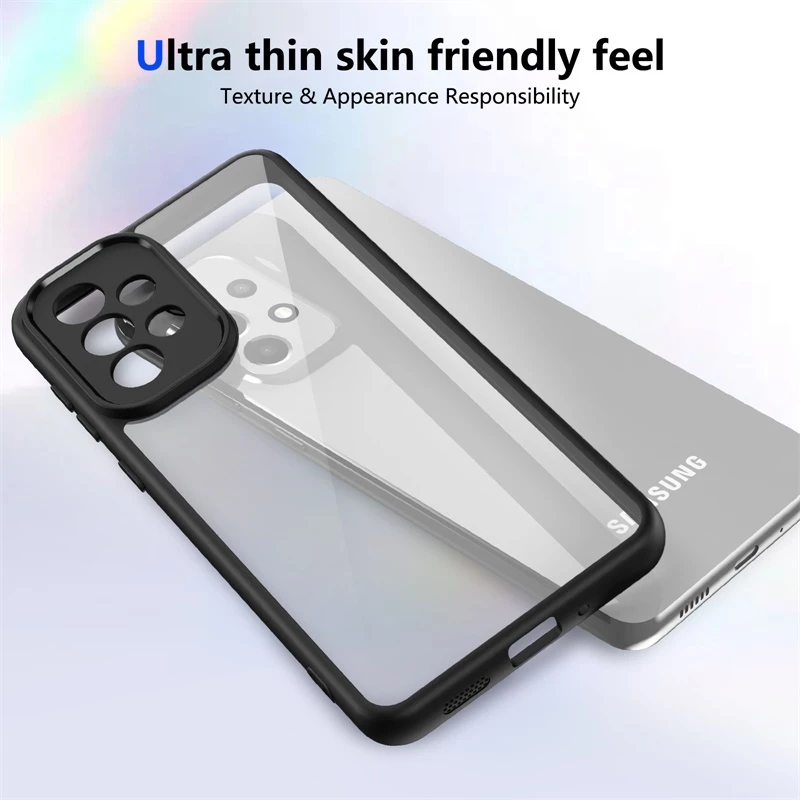 Ốp Điện Thoại Chống Sốc Trong Suốt Samsung Galaxy A30 A30S A31 A32 A33 A34 A35 A36 A50 A50S 4G 5G Vỏ Cứng Bảo Vệ Acrylic Mặt Sau Phụ Kiện