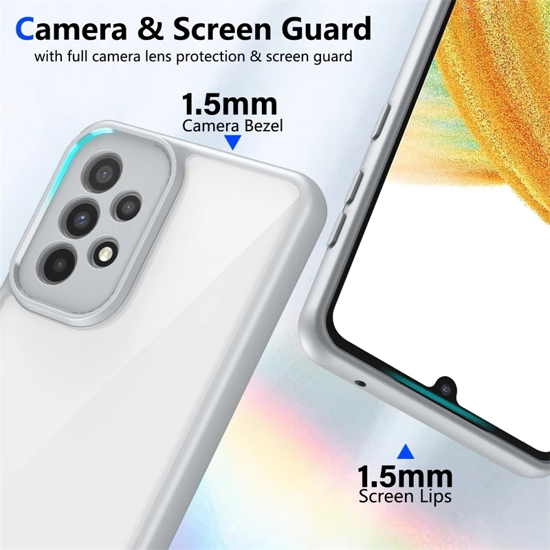 Ốp Điện Thoại Chống Sốc Trong Suốt Samsung Galaxy A30 A30S A31 A32 A33 A34 A35 A36 A50 A50S 4G 5G Vỏ Cứng Bảo Vệ Acrylic Mặt Sau Phụ Kiện