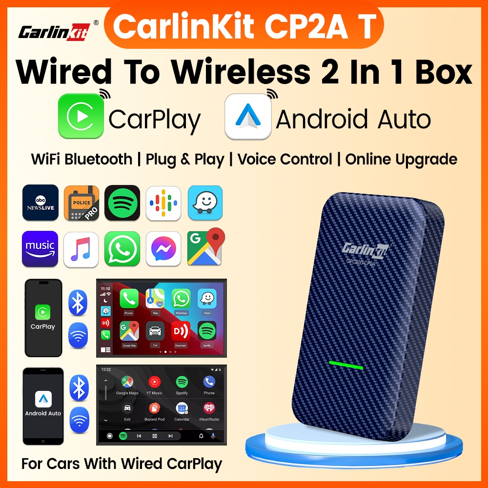 Carlinkit Wireless CarPlay Android Auto Adapter cho ô tô có dây CarPlay ...
