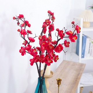 Hoa Mai Giả Cành Đào Đông Trang Trí Tết 60cm Cao Cấp Đẹp Lụa Decor Nhà Cửa Phòng Khách Phụ Kiện Cắm Bình Nghệ Thuật Đỏ Hồng Trắng Nhánh Cây Như Thật Vintage Chụp Ảnh Sang Trọng Xuân Quà Tặng Ý Nghĩa