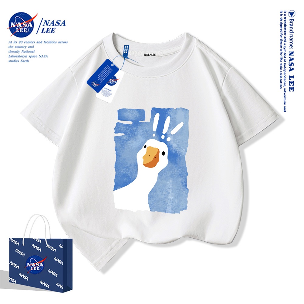 NASA áo thun cotton trẻ em 2025 mới Mềm mại và thoải mái áo thun cộcÁo thun trẻ em
