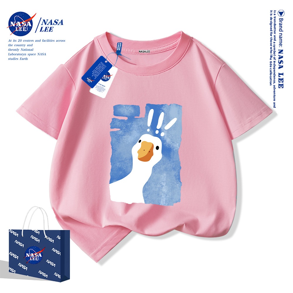 NASA áo thun cotton trẻ em 2025 mới Mềm mại và thoải mái áo thun cộcÁo thun trẻ em