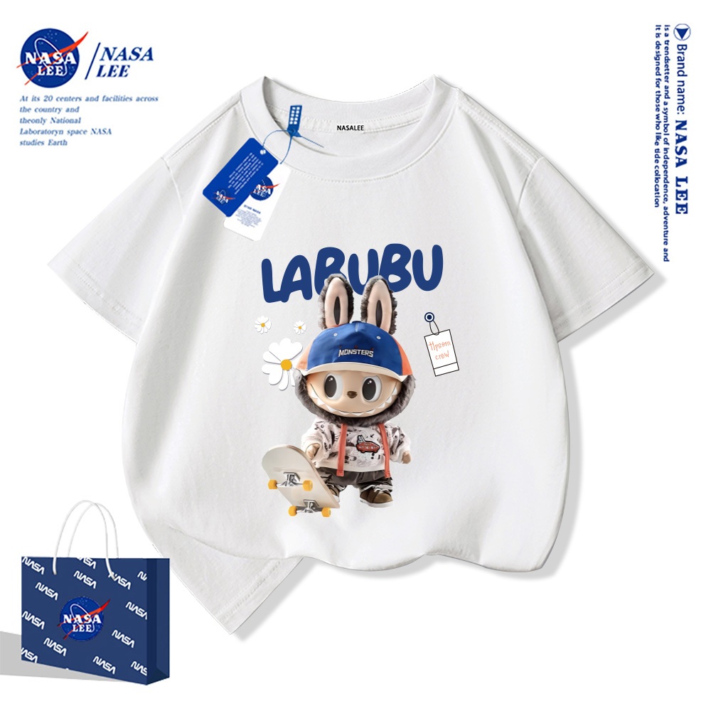 Áo thun ngắn tay trẻ em Nasa Thoải mái mềm mại Cotton phong cách bé trai