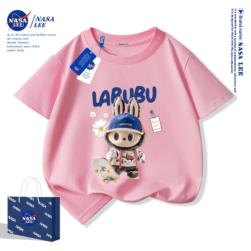 Áo thun ngắn tay trẻ em Nasa Thoải mái mềm mại Cotton phong cách bé trai