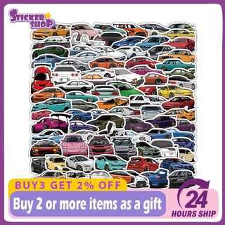 103 Chiếc Xe Thể Thao Dán Ván Trượt Xe Đạp Xe Máy Hành Lý Đồ Chơi Vinyl Decal JDM Miếng Dán