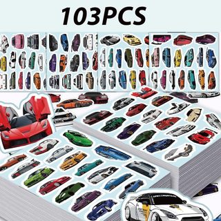 103 Chiếc Xe Thể Thao Dán Ván Trượt Xe Đạp Xe Máy Hành Lý Đồ Chơi Vinyl Decal JDM Miếng Dán
