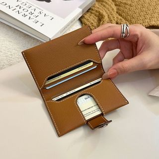 Chính Hãng Da Thật Chính Hãng Ví Nữ Phong Cách Mới Thời Trang Đơn Giản Đựng Thẻ Lớp Đầu Tiên Bò Quà Tặng Nữ