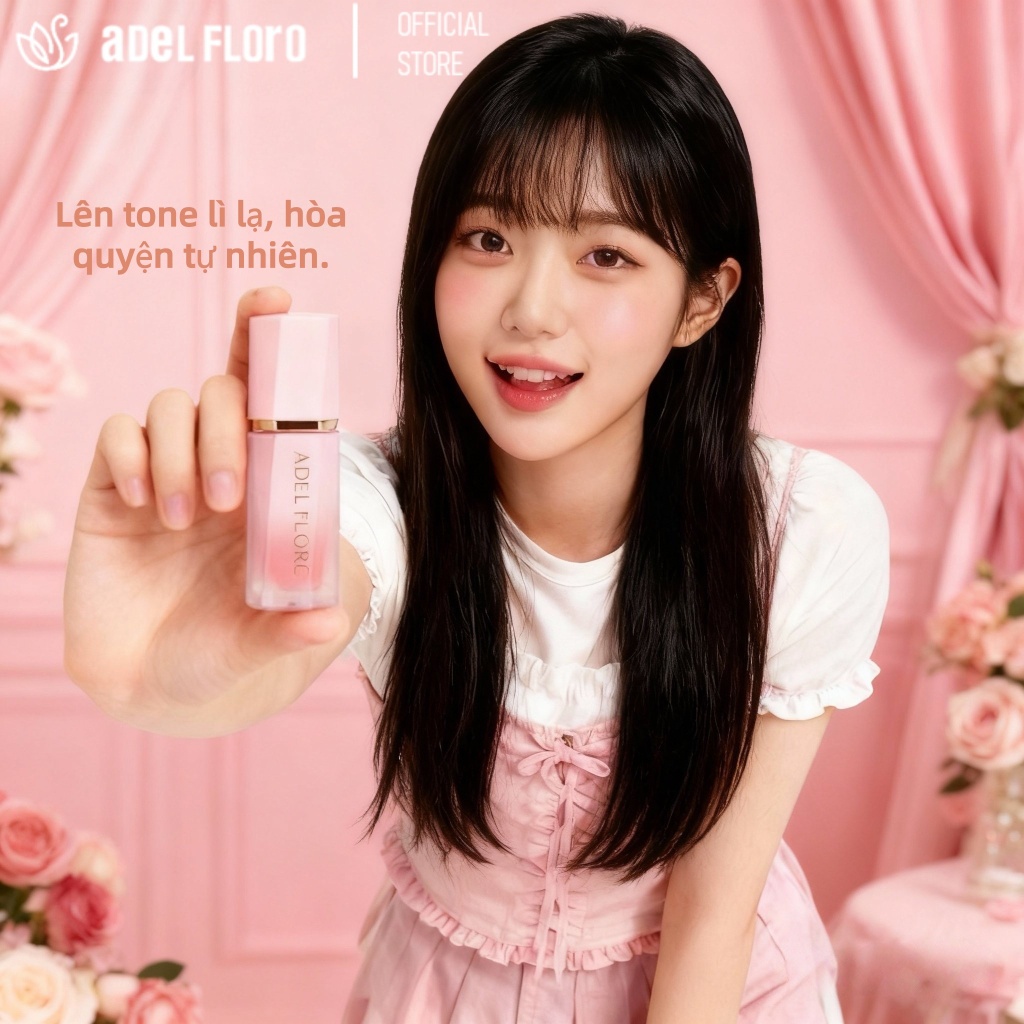 Son Nước Má Hồng Adel FluidBlush ⬢ - Chấm Má Môi Mắt, Lên Màu Tự Nhiên, Không Bết Dính, Giữ Màu 12H