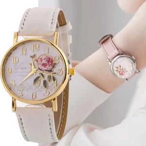 Phụ Nữ Hoa Hồng Họa Tiết Đồng Hồ Thạch Anh Nữ Bán Chạy Đồng Hồ Đeo Tay Da PU Nữ Đồng Hồ Thông Thường Đồng Hồ Sinh Viên, Lựa Chọn Tốt Nhất Cho Quà Tặng