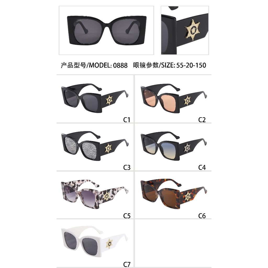 Kính râm ngoại cỡ Unisex, phong cách Âu Mỹ, chống nắng UV400