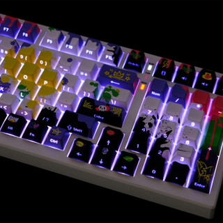Graffiti Side Shine Through Keycaps PBT Dye-sub Cherry Profile Keycap Custom Keycaps Tương thích với Cherry Gateron MX Switch