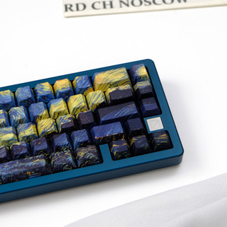 Đêm đầy sao tỏa sáng qua Keycaps PBT Dye-sub Cherry Profile Keycap Custom Keycaps Tương thích với Cherry Gateron MX Switch
