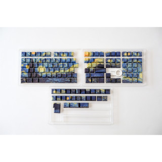 Đêm đầy sao tỏa sáng qua Keycaps PBT Dye-sub Cherry Profile Keycap Custom Keycaps Tương thích với Cherry Gateron MX Switch
