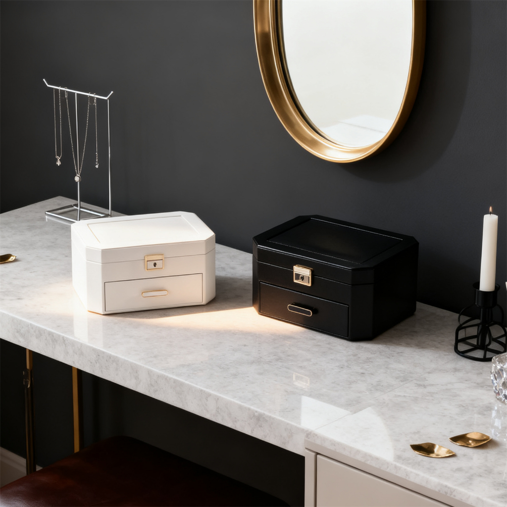 CASEGRACE Hộp đựng đồ trang sức Hộp đựng đồ tổ chức có khóa và chìa khóa Hộp trang sức cho nhẫn Bông tai Vòng tay Vòng cổ Quà tặng Giáng sinh cho bé gái