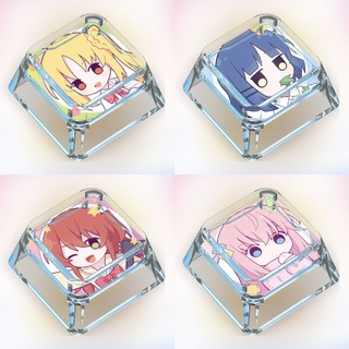 BOCCHI THE ROCK Keycaps Hoạt Hình Dễ Thương Keycaps Tùy Chỉnh Bàn Phím Cơ Trong Suốt Keycaps