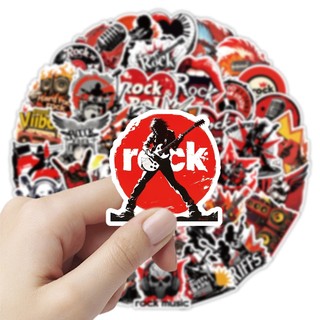 51 Chiếc Nhạc Rock Hoạt Hình Dán Bình Nước Notebook Trang Trí Chống Thấm Nước Dán Đồ Chơi