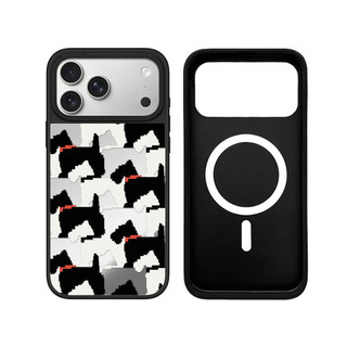 Từ tính không dây iPhone 17 16 15 14 13 Pro Max Plus Cool Cherry Heart Black Edge Mirror Back Case