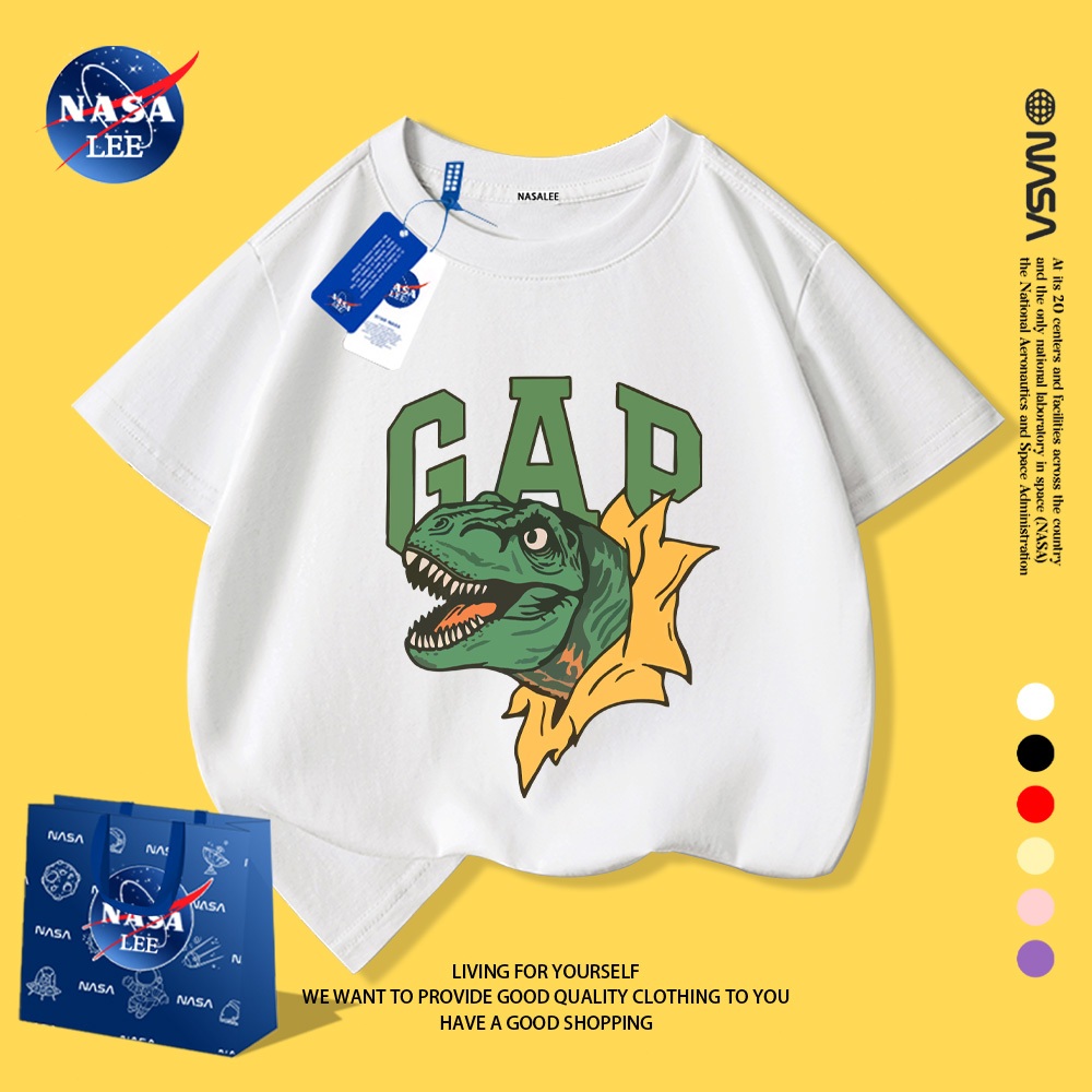 NASA Áo thun cho trẻ em họa tiết đẹp mắt, thiết kế thoải mái, phù hợp cho mùa hè
