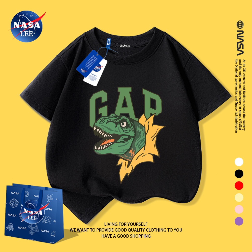 NASA Áo thun cho trẻ em họa tiết đẹp mắt, thiết kế thoải mái, phù hợp cho mùa hè