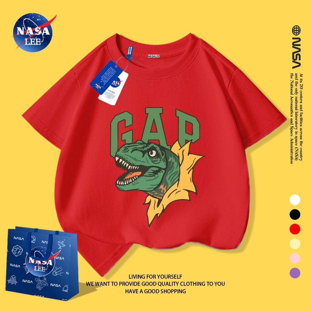 NASA Áo thun cho trẻ em họa tiết đẹp mắt, thiết kế thoải mái, phù hợp cho mùa hè