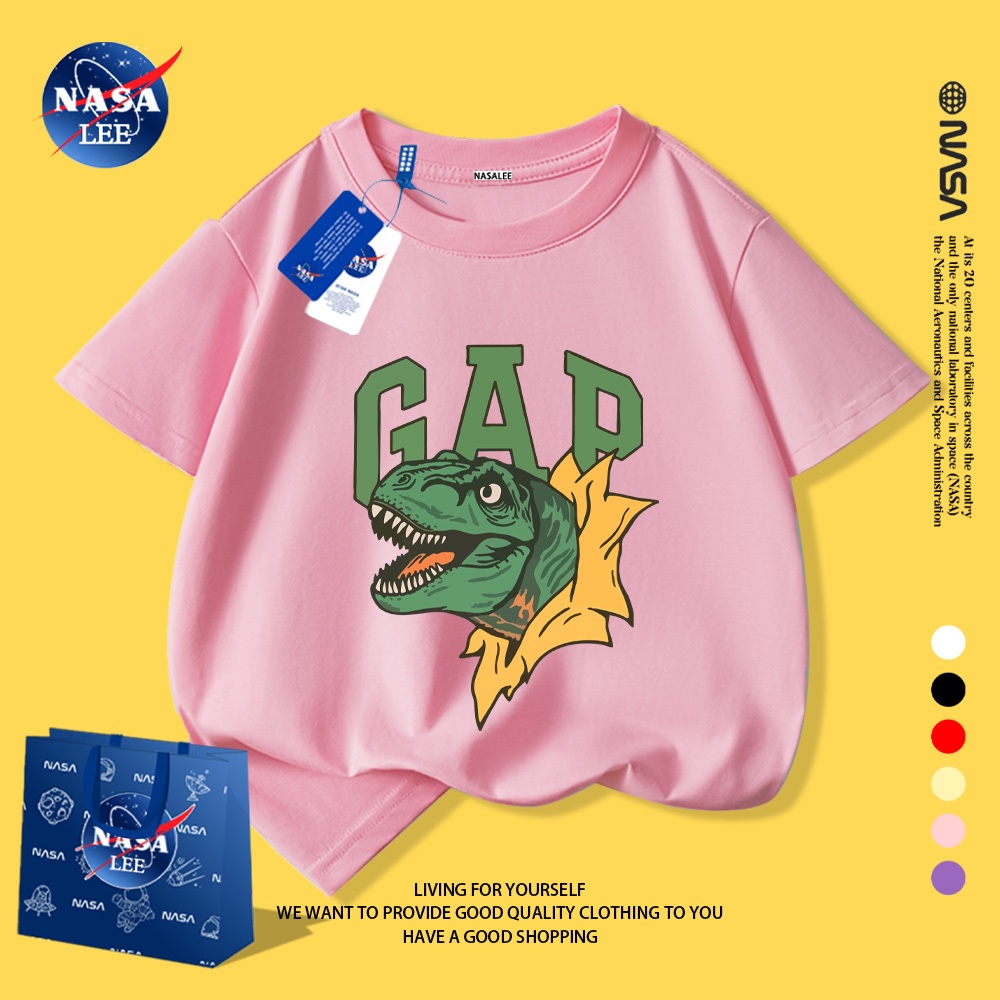 NASA Áo thun cho trẻ em họa tiết đẹp mắt, thiết kế thoải mái, phù hợp cho mùa hè