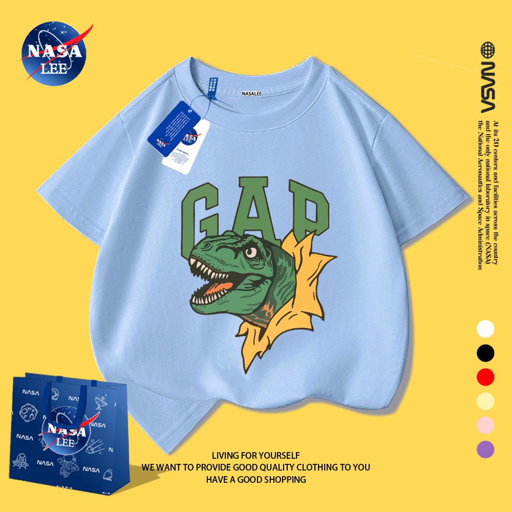NASA Áo thun cho trẻ em họa tiết đẹp mắt, thiết kế thoải mái, phù hợp cho mùa hè