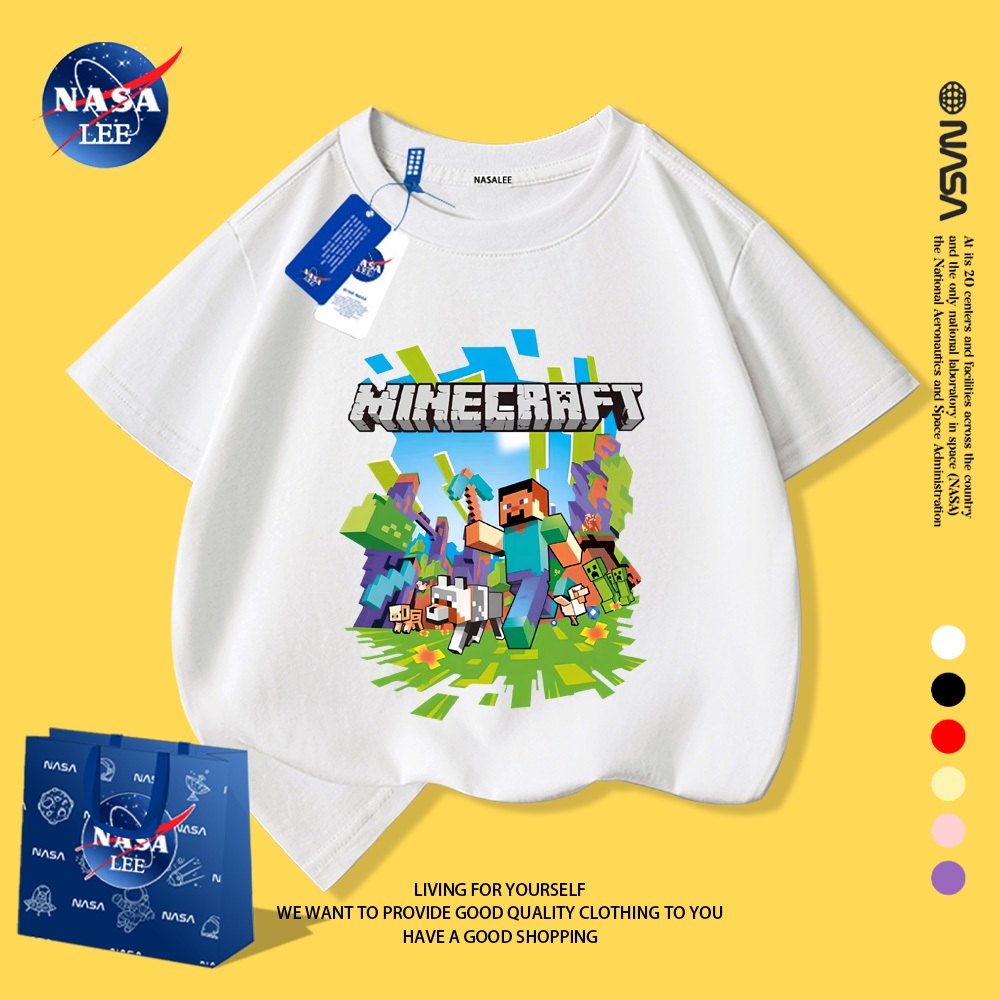 NASA Áo thun trẻ em họa tiết "My World" thiết kế đẹp, thoải mái, phù hợp cho mọi ngày