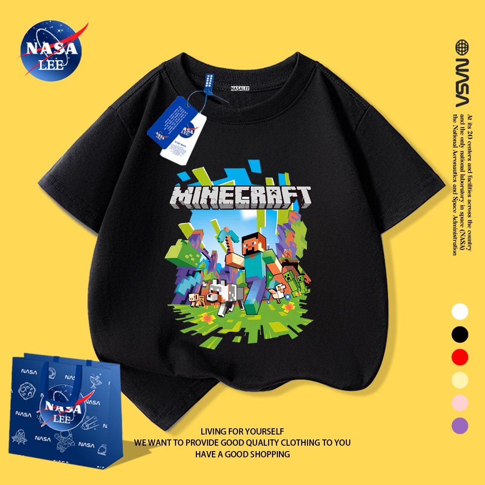 NASA Áo thun trẻ em họa tiết "My World" thiết kế đẹp, thoải mái, phù hợp cho mọi ngày