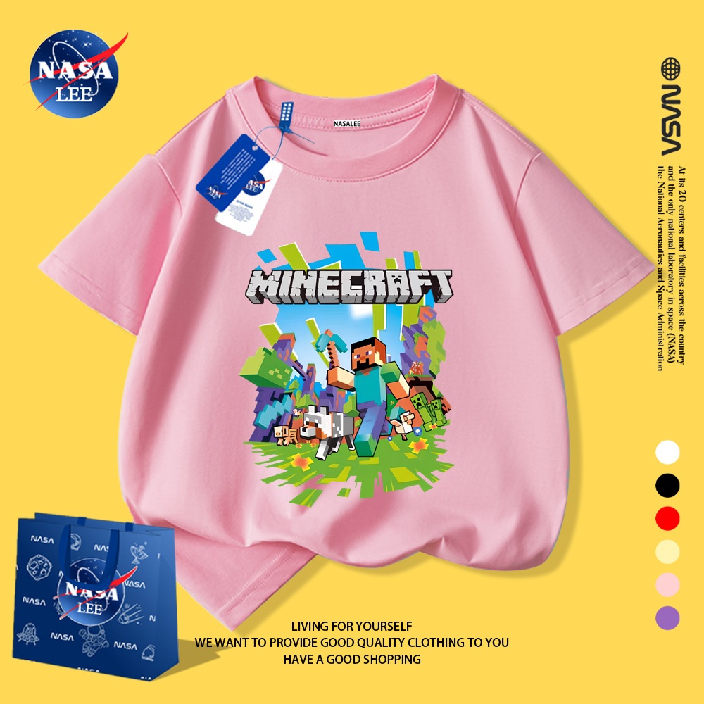 NASA Áo thun trẻ em họa tiết "My World" thiết kế đẹp, thoải mái, phù hợp cho mọi ngày