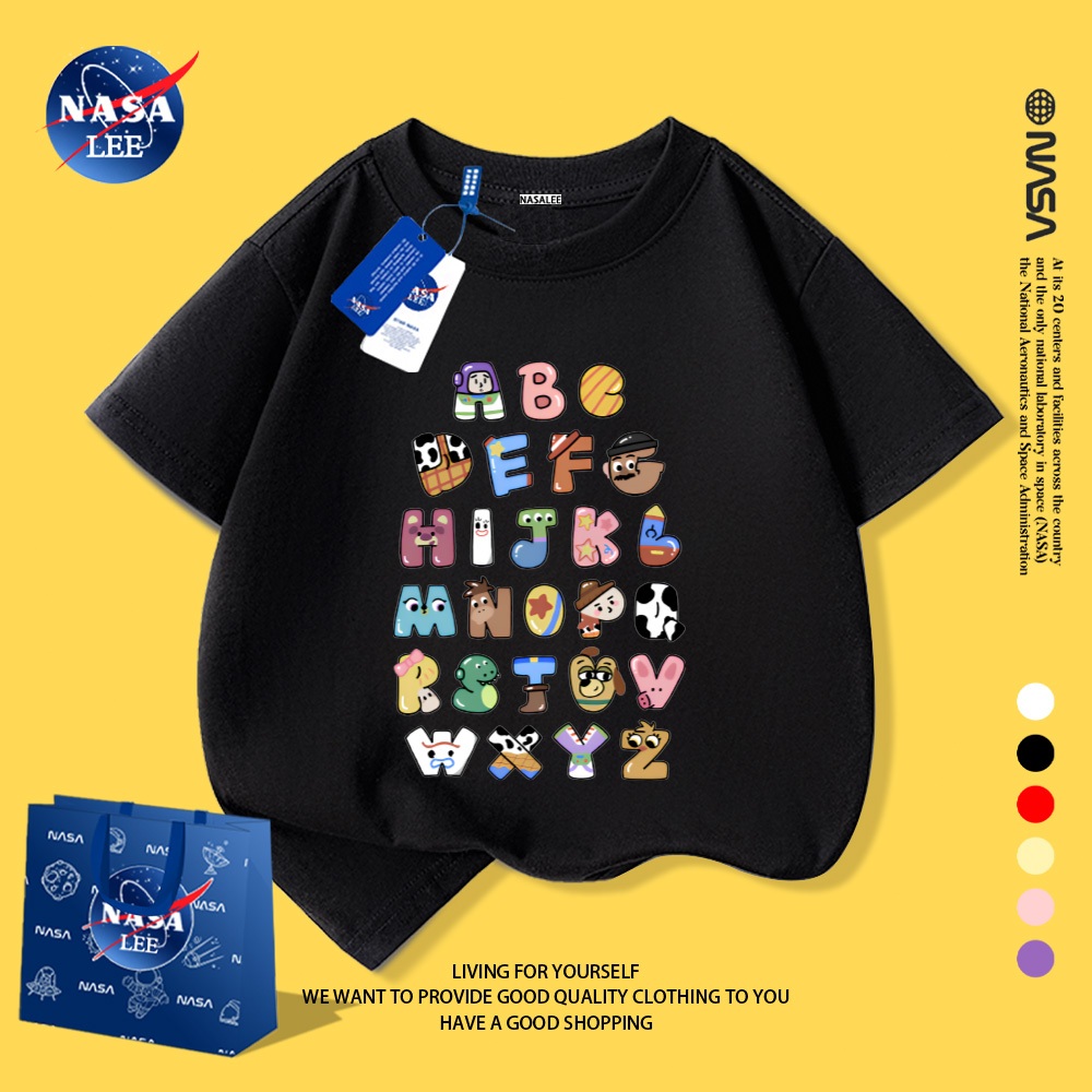 Áo Thun Unisex Trẻ Em Cotton NASA Disney Toy Story - Co Giãn Mềm Mại