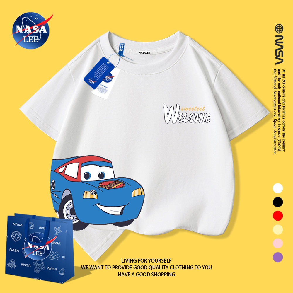 NASA Áo thun trẻ em chất liệu thoáng mát, kiểu dáng năng động, lý tưởng cho mùa hè