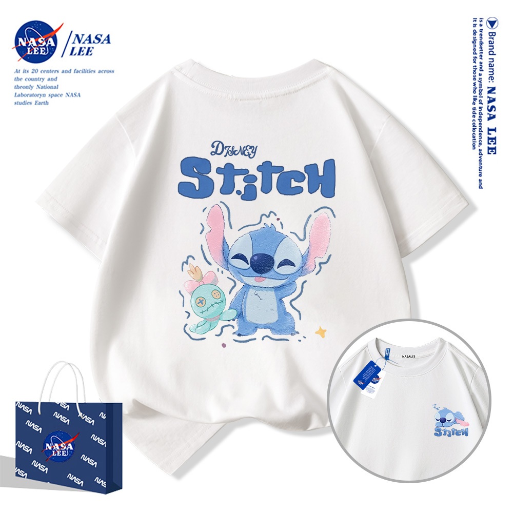 NASA Pure Cotton Tay Ngắn 2025 Phong Cách Mới Trẻ Em Tay Ngắn Mềm Mại Thoải Mái Thời Trang Dễ Thương