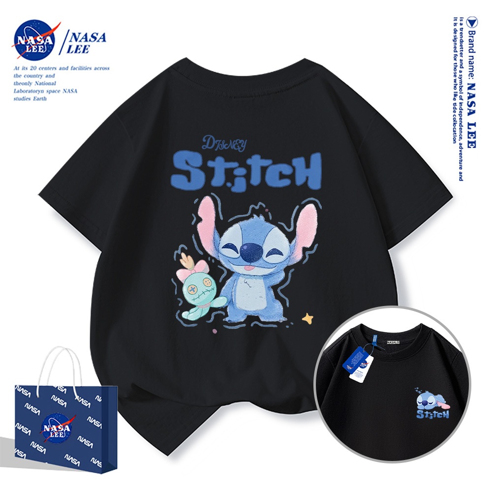 NASA Pure Cotton Tay Ngắn 2025 Phong Cách Mới Trẻ Em Tay Ngắn Mềm Mại Thoải Mái Thời Trang Dễ Thương