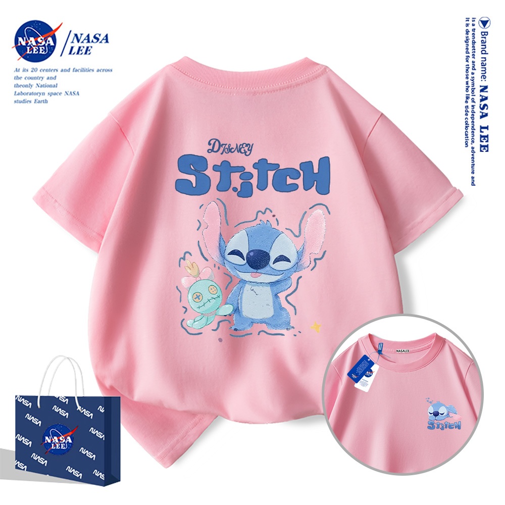 NASA Pure Cotton Tay Ngắn 2025 Phong Cách Mới Trẻ Em Tay Ngắn Mềm Mại Thoải Mái Thời Trang Dễ Thương
