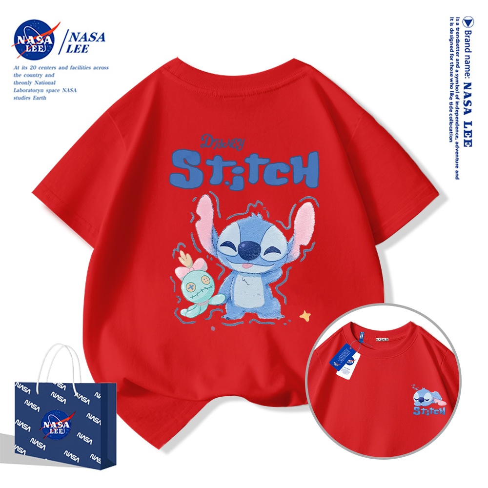 NASA Pure Cotton Tay Ngắn 2025 Phong Cách Mới Trẻ Em Tay Ngắn Mềm Mại Thoải Mái Thời Trang Dễ Thương