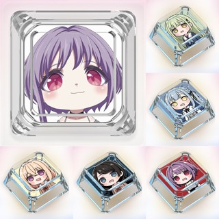 Ave Mujica Keycaps Hoạt Hình Dễ Thương Keycaps Tùy Chỉnh Bàn Phím Cơ Trong Suốt Keycaps