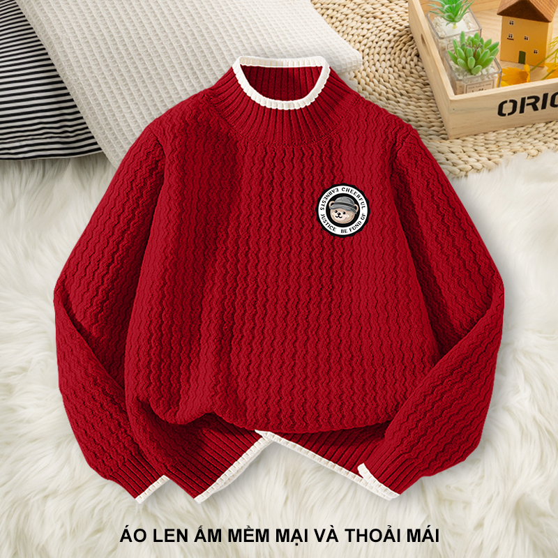 W.G.Q Áo len bé trai / bé gái , ấm áp thoải mái khi in, thân thiện với da mềm mại Thích hợp cho thời tiết lạnh