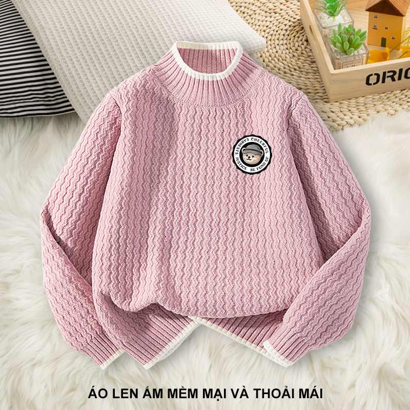 W.G.Q Áo len bé trai / bé gái , ấm áp thoải mái khi in, thân thiện với da mềm mại Thích hợp cho thời tiết lạnh