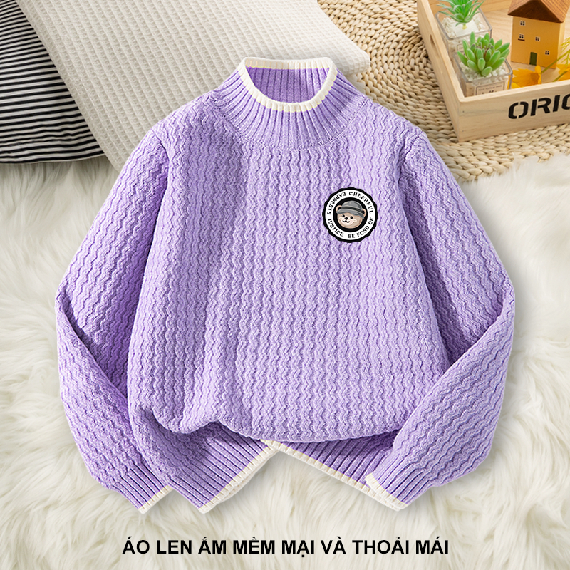 W.G.Q Áo len bé trai / bé gái , ấm áp thoải mái khi in, thân thiện với da mềm mại Thích hợp cho thời tiết lạnh